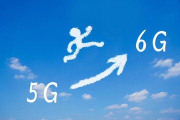 5Gの先にある第6世代移動通信システムへ開発をすすめるイメージ