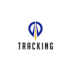 GPS Navigation Fleet Tracking Services System Modern Logo Design