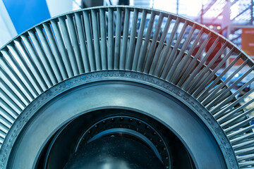 Jet engine, internal structure with hydraulic, aircraft and aerospace industry