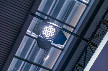 LED Light on mall roof.