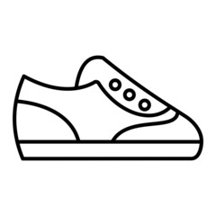 Footwear Vector Outline Icon Isolated On White Background