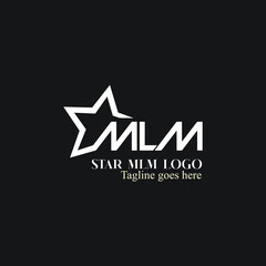 Initial star MLM logo exclusive design inspiration