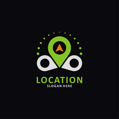 GPS Navigation location logo vector icon