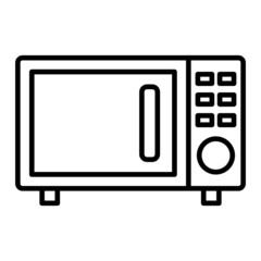 Oven Vector Outline Icon Isolated On White Background