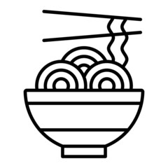 Pasta Vector Outline Icon Isolated On White Background