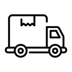 delivery, truck  outline icon, business and finance icon.