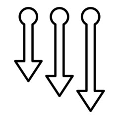 Decrease Vector Outline Icon Isolated On White Background