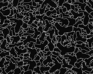 Black birds background. Vector illustration. 