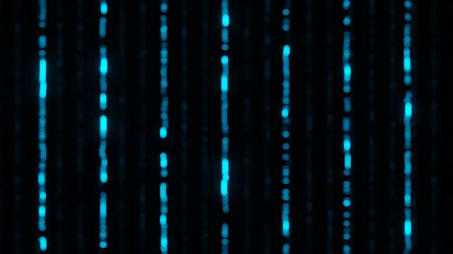 Matrix style binary code blue background, Data code, decryption and encoding