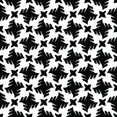Seamless vector pattern in geometric ornamental style. Black  ornament