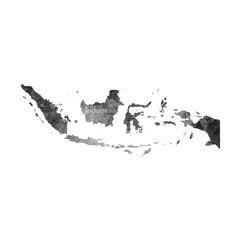Old abstract grunge map of Indonesia with ancient map and letters on white background. Vector EPS 10.