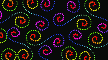 Fototapeta na wymiar Creative Vector Seamless Background with Colorful Circles