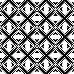  Flower geometric pattern. Seamless vector background. White and black ornament. Ornament for fabric, wallpaper, packaging. Decorative print