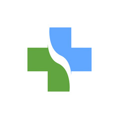 Pharmacy health care cross doctor medical clinic logo and symbols.