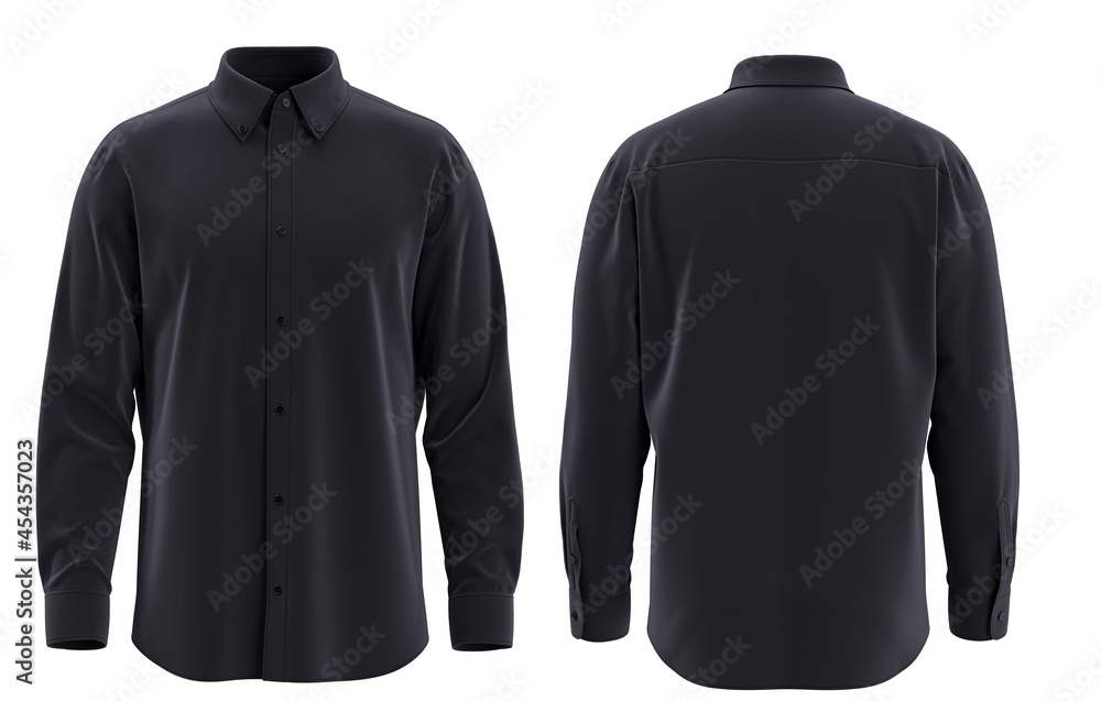 Canvas Prints Formal 3D Rendered realistic shirt with buttons for Man