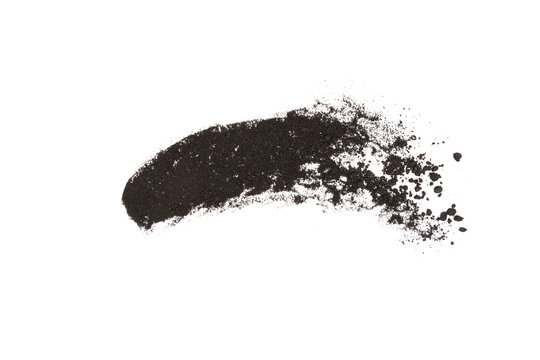 charcoal powder splash on white background, motion blur 