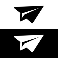 Paper plane icon. Send message vector symbol. Web design.