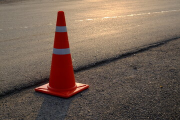 traffic cone on the road
