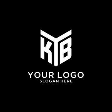 KB mirror initial logo, creative bold monogram initial design style