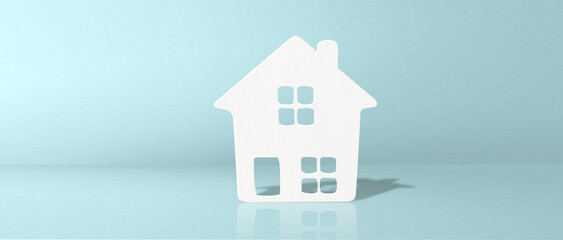 Model house. Real estate rental, purchase and sale concept. Realtor services, building repair