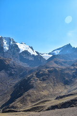 snow covered mountains