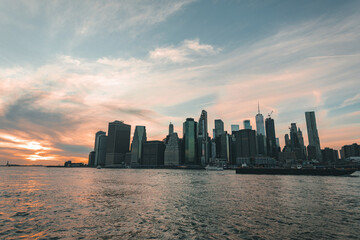 New York City skyline sunset