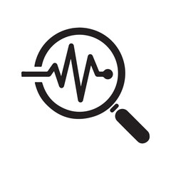 Seo monitoring icon. Vector and glyph