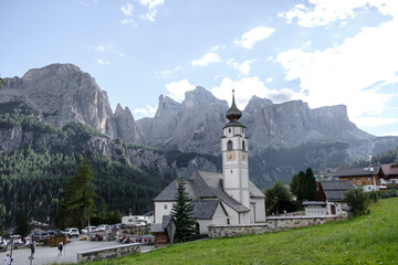 Church St. Vigilius in Colfosco , Dolomites, Italy