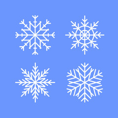 Naklejka na ściany i meble Christmas design vector. Snowflake icon. Icon set of snowflakes. Vector illustration.