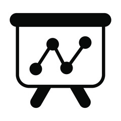presentation filled outline icon, business and finance icon.