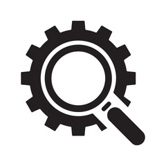 Search engine icon. Vector and glyph