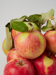 Gala apples isolate on white background