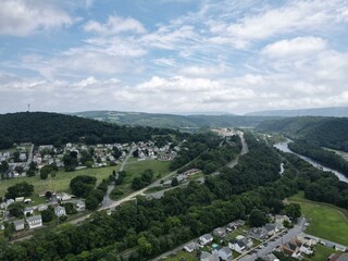 Pennsylvania town and mountains