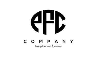 PFC three Letters creative circle logo design
