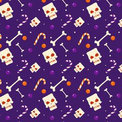 Abstract halloween pattern design background. Vector.