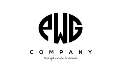 PWG three Letters creative circle logo design