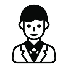 business men filled outline icon, business and finance icon.