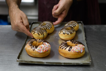 .making sweets and pastries for breakfast