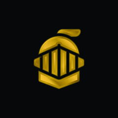 Armor gold plated metalic icon or logo vector