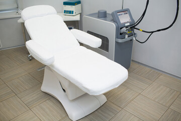 Laser epilation equipment in modern cosmetology clinic hair removal