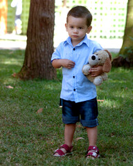 little child playing in the park