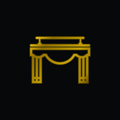 Big Bambalina gold plated metalic icon or logo vector