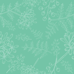 flowers and leaves seamless stitch pattern hand drawn flower background Floral fabric design for printing decorative paper covers fabrics wallpaper interiors packaging cosmetics cards batik boho vecto