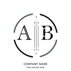  AB logo Abstract letter design.