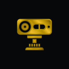 Fototapeta premium 3d Sensor gold plated metalic icon or logo vector