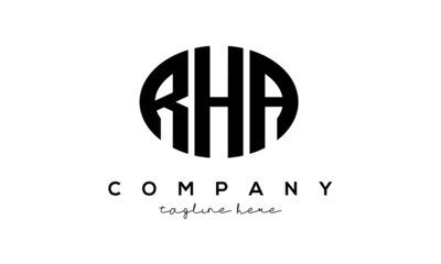 RHA three Letters creative circle logo design