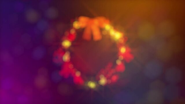 beautified beautiful colorful new year circlet defocused background