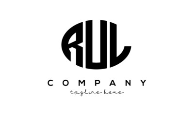 RUL three Letters creative circle logo design