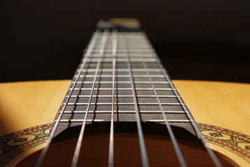 acoustic guitar close up
