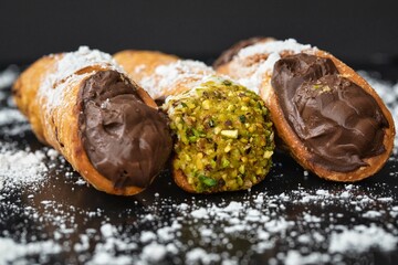 traditional Sicilian cannoli italy food cannoli dessert